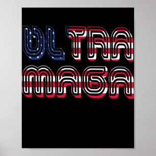 ultra maga Flagga American Flagga United Stater of Poster