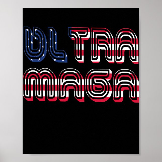 ultra maga Flagga American Flagga United Stater of Poster (Framsidan)