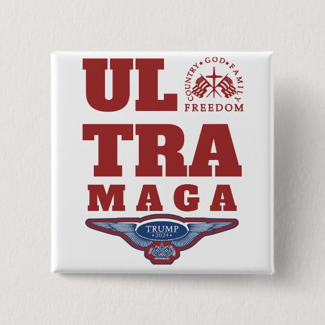 ULTRA MAGA GOD FAMILY LAND FREEDOM TRUMP 2024 KNAPP (Framsida)