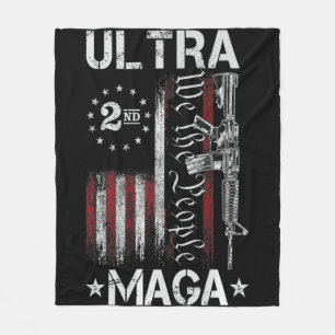 Ultra MAGA Gun AR- Citote Patriotic American Flagg Fleecefilt