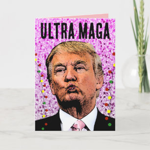 ULTRA MAGA JUL TRUMP GLITTER KYSS KORT
