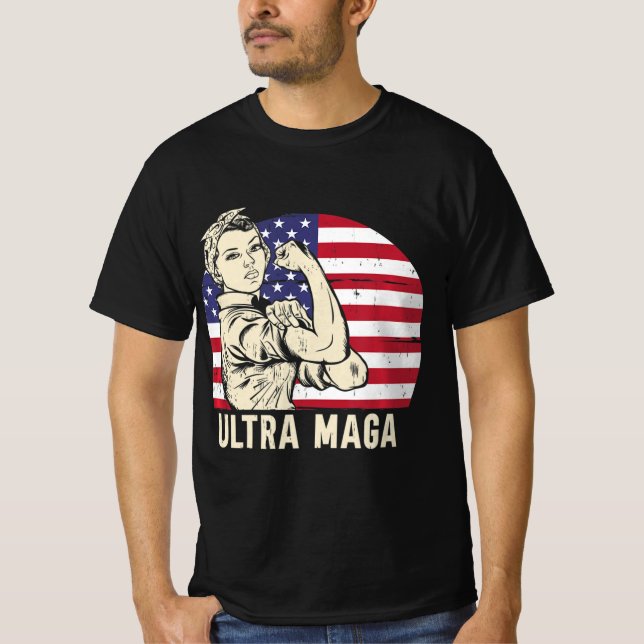 Ultra Maga Messy Bun T Shirt (Framsida)