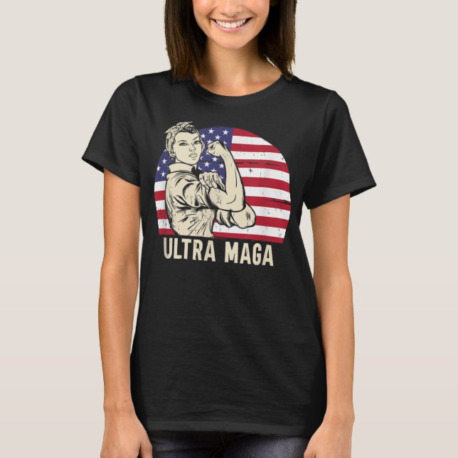 Ultra Maga Messy Bun T-Shirt (1) (Framsida)