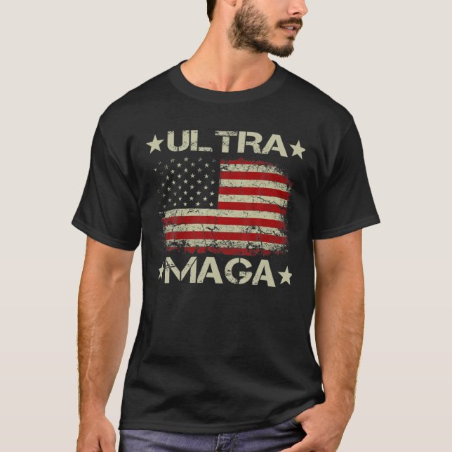 Ultra Maga Messy Bun- The Great Maga King Donald T T Shirt (Framsida)