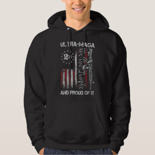 Ultra Maga och stolthet över den antibiden skiner Hoodie