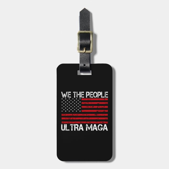 Ultra Maga Pro Trump 2024 Finny Republican Bagagebricka (Vertikal Framsida)