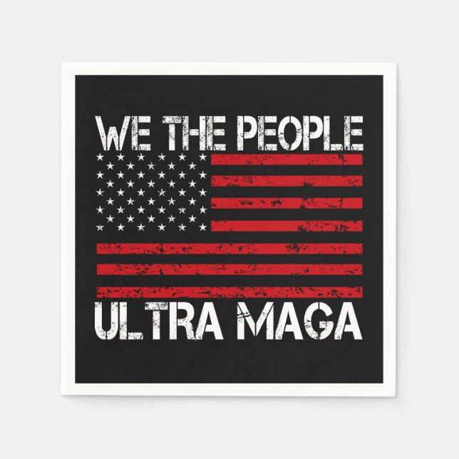 Ultra Maga Pro Trump 2024 Finny Republican Pappersservett (Framsidan)