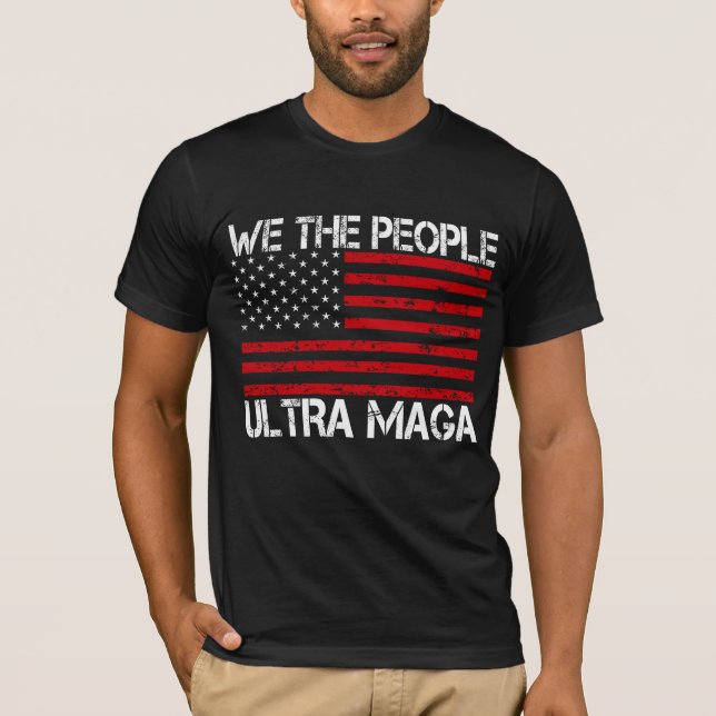 Ultra Maga Pro Trump 2024 Finny Republican T Shirt (Framsida)