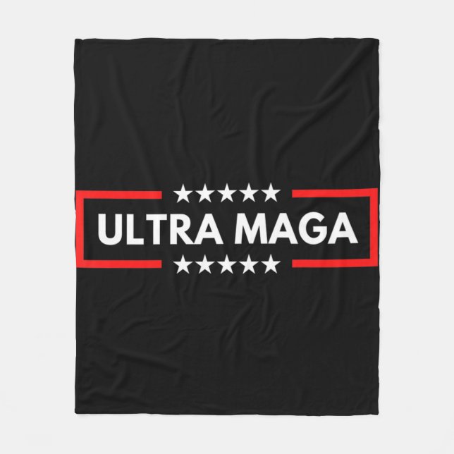 Ultra Maga Pro Trump Trump Maga Kung Anti Biden Fleecefilt (Framsidan)