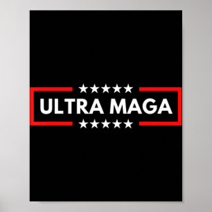 Ultra Maga Pro Trump Trump Maga Kung Anti Biden Poster