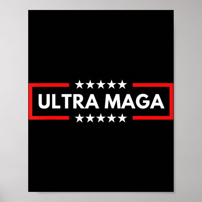 Ultra Maga Pro Trump Trump Maga Kung Anti Biden Poster (Framsidan)
