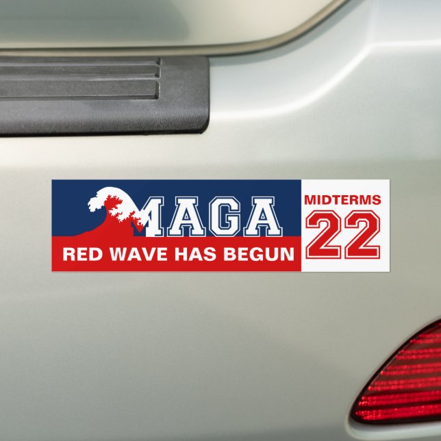 Ultra MAGA Red Wave har börjat 2022. Bildekal (På Bil)