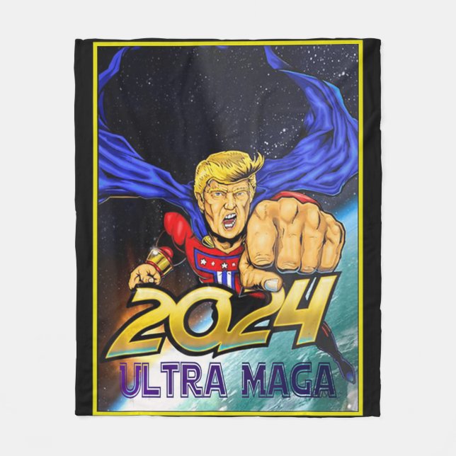 Ultra MAGA Roligt Pro Trump Maga Toppen Ultra Maga Fleecefilt (Framsidan)