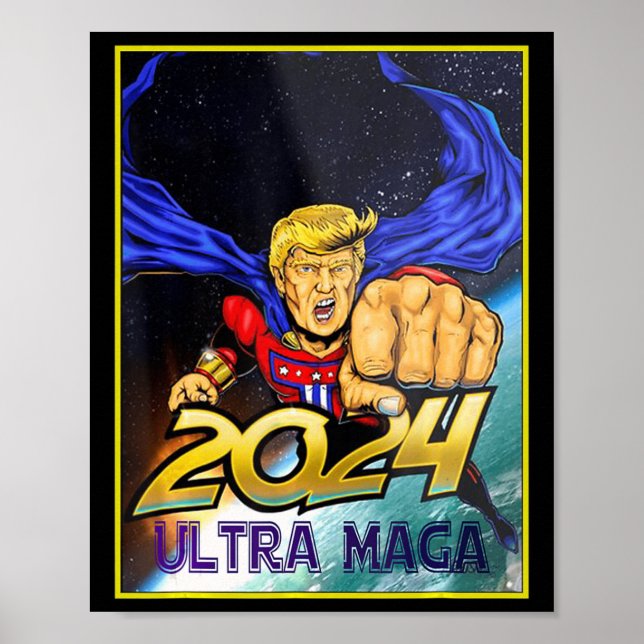 Ultra MAGA Roligt Pro Trump Maga Toppen Ultra Maga Poster (Framsidan)