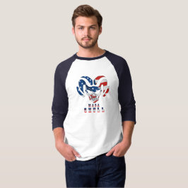 Ultra Maga Skull | Manar Basic 3/4 Sleeve Raglan T Shirt