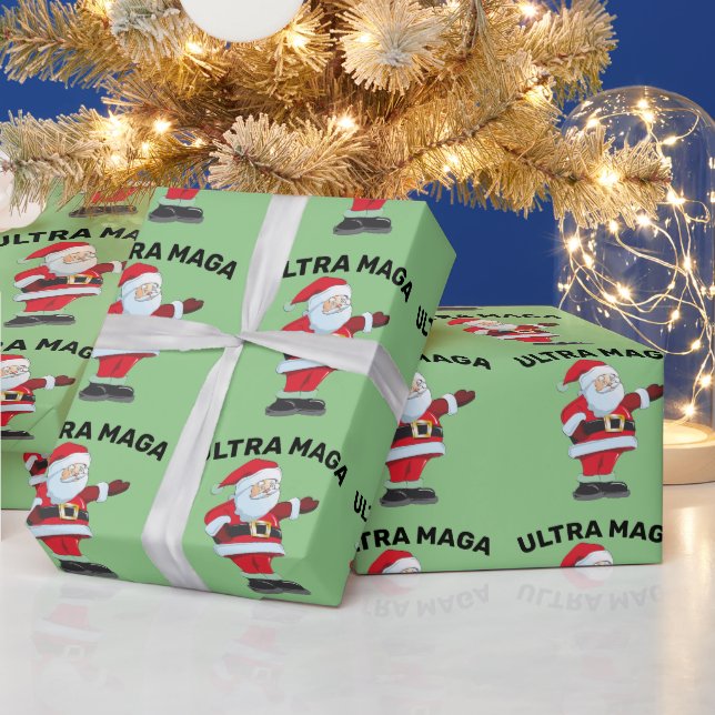 ULTRA MAGA TRUMP CHRISTMAS SANTA Wrapping Papper Presentpapper (Helgdagar)