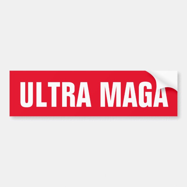 ULTRA MAGA TRUMP PATRIOT BUMPER STICKER BILDEKAL (Framsidan)