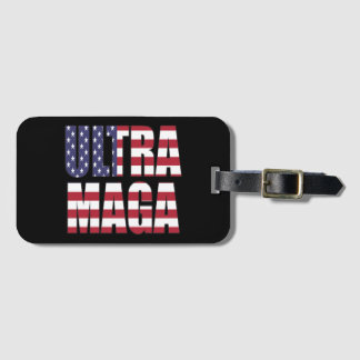 Ultra MAGA Trump Supporter 💡 Underbar igen USA Bagagebricka