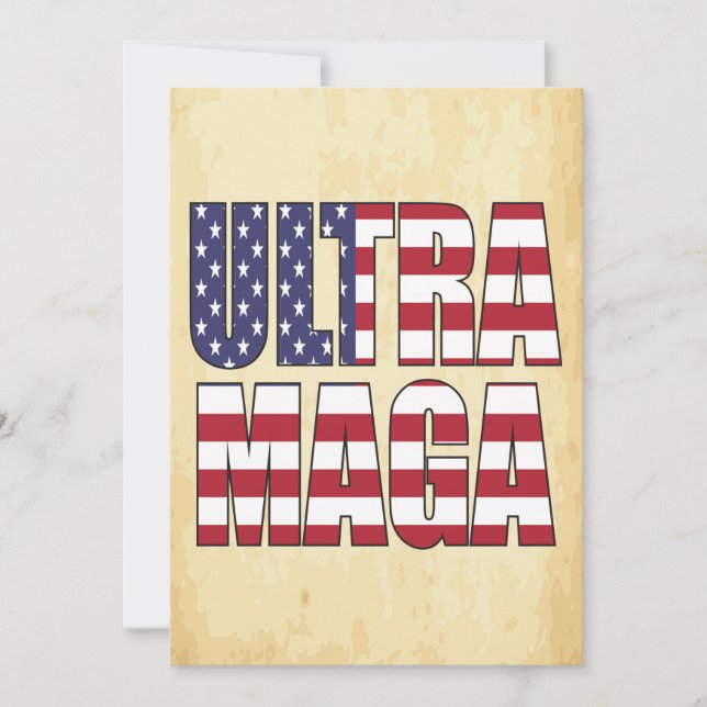 Ultra MAGA Trump Supporter 💡 Underbar igen USA Inbjudningar (Framsida)