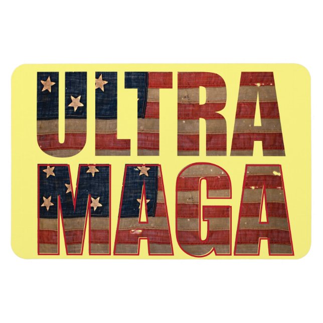 Ultra MAGA Trump Supporter 💡 Underbar igen USA Magnet (Horisontell)