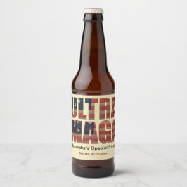 Ultra MAGA Trump Supporter 🚗 Underbara USA Ölflaska Etikett