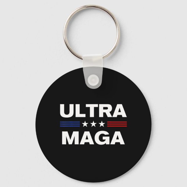 Ultra Maga United States flagga 3 Nyckelring (Framsida)
