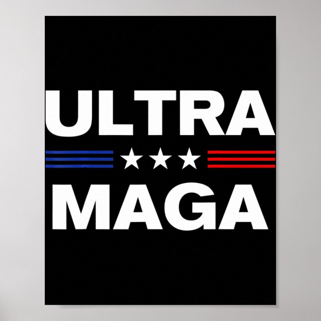Ultra Maga United States flagga 3 Poster (Framsidan)