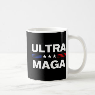 Ultra Maga United Statlig flagga 3 Kaffemugg