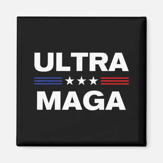 Ultra Maga United Statlig flagga 3 Magnet (Framsidan)