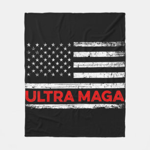 Ultra Maga United Statlig flagga Fleecefilt