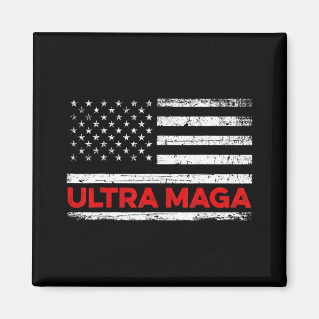 Ultra Maga United Statlig flagga Magnet (Framsidan)