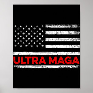 Ultra Maga United Statlig flagga Poster