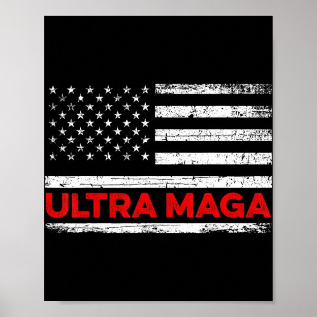 Ultra Maga United Statlig flagga Poster (Framsidan)