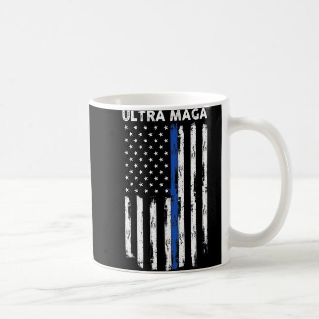 Ultra Maga US Flagga Proud Ultra Maga Kaffemugg (Höger)