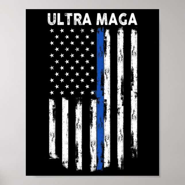 Ultra Maga US Flagga Proud Ultra Maga Poster (Framsidan)