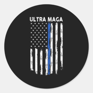 Ultra Maga US Flagga Proud Ultra Maga Runt Klistermärke