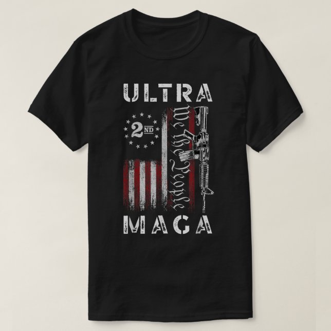 Ultra MAGA Vi The People AR-15 2nd Amendment 1776 T Shirt (Design framsida)