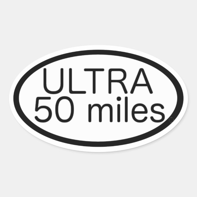 Ultra Marathon Ovalt Klistermärke (Framsida)