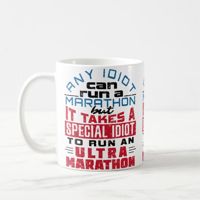 Ultra Marathon Runner Ultramarathon Running Funny  Kaffemugg (Vänster)