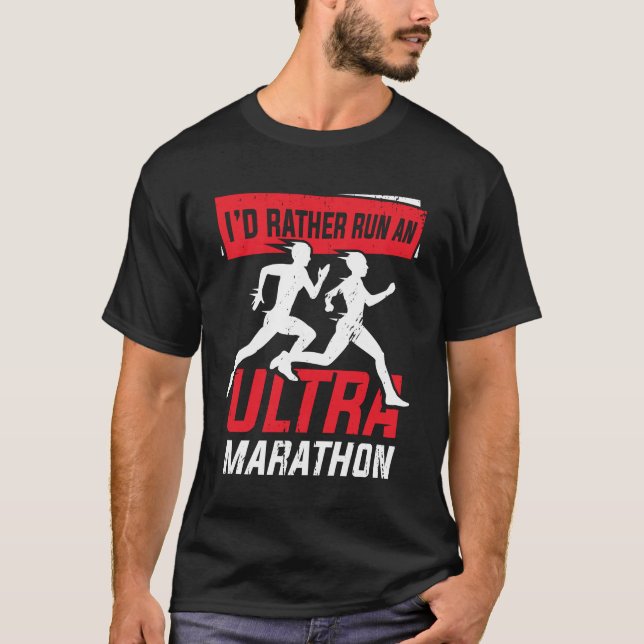 Ultra Marathon Running Marathoner Springer Gift T Shirt (Framsida)