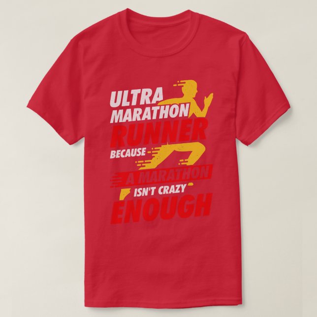 Ultra Marathon Running Springa Marathoner Springer T Shirt (Design framsida)