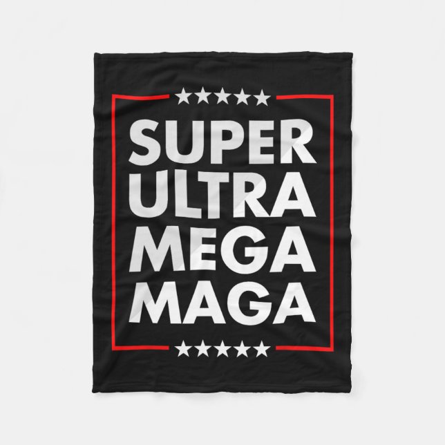 Ultra Mega Maga Trump Liberal Supporter Republican Fleecefilt (Framsidan)