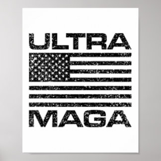 Ultra Mega Usa American Flagga Ultramega Women Kid Poster