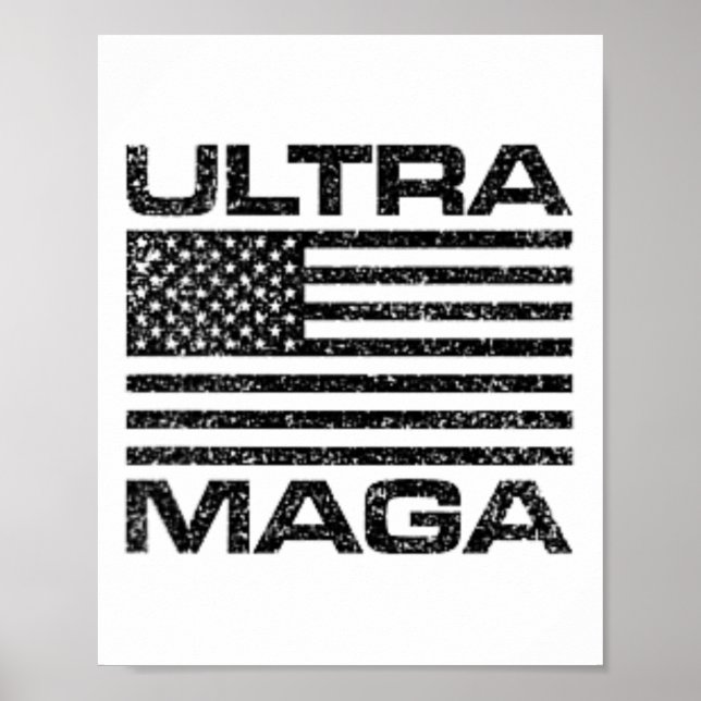 Ultra Mega Usa American Flagga Ultramega Women Kid Poster (Framsidan)