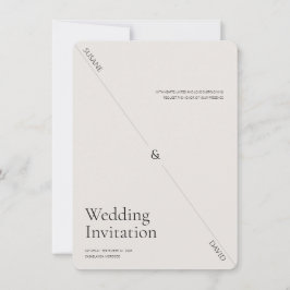 Ultra Minimal luxury Creative wedding invitation  Inbjudningar