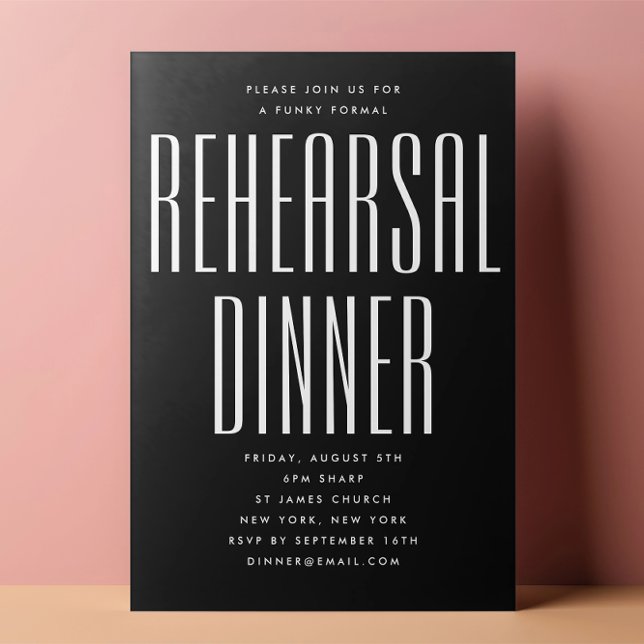 ULTRA MINIMALIST MODERN BRÖLLOP REHEARSAL DINNER INBJUDNINGAR (Skapare uppladdad)