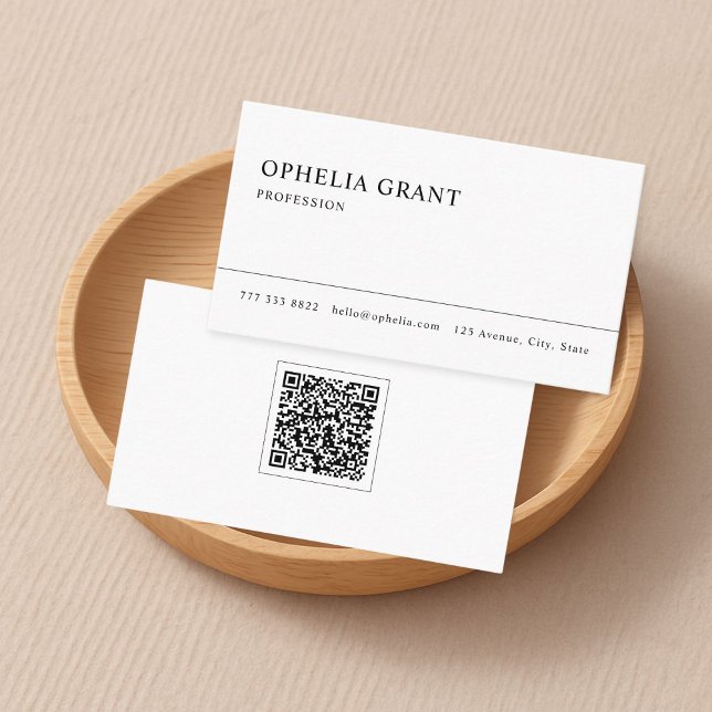 Ultra minimalist | Modern QR-kod Visitkort (Skapare uppladdad)