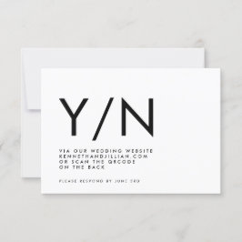 Ultra Modern BOLD QR CODE-TRENDIGET Webbplats Y/N OSA Kort