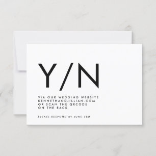 Ultra Modern BOLD QR CODE-TRENDIGET Webbplats Y/N OSA Kort