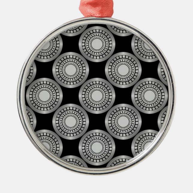Ultra Modern Circles Premium Ornament, Silver Julgransprydnad Metall (Framsidan)